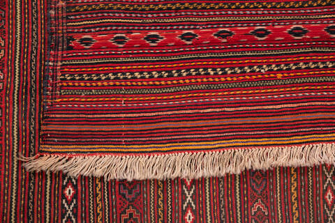 Kilim Red Hand Knotted 46 X 63 Area Rug 700-146229 Image 5