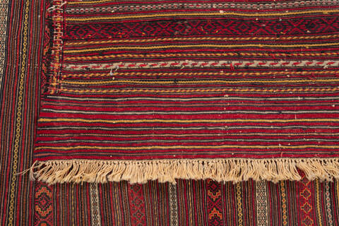 Kilim Red Hand Knotted 44 X 58 Area Rug 700-146230 Image 5