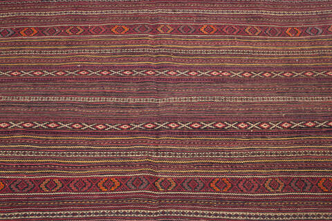 Kilim Red Hand Knotted 47 X 60 Area Rug 700-146232 Image 3