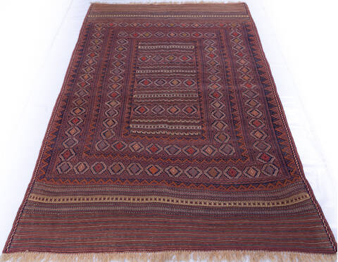Kilim Red Hand Knotted 44 X 68 Area Rug 700-146236 Image 1