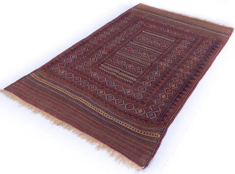 Kilim Red Hand Knotted 44 X 68 Area Rug 700-146236 Image 2