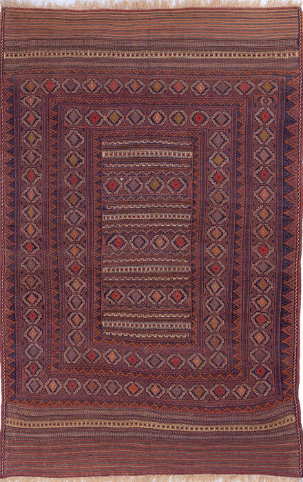 Kilim Red Hand Knotted 44 X 68 Area Rug 700-146236 Image 0