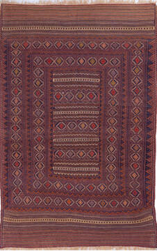 Kilim Red Hand Knotted 4'4" X 6'8"  Area Rug 700-146236