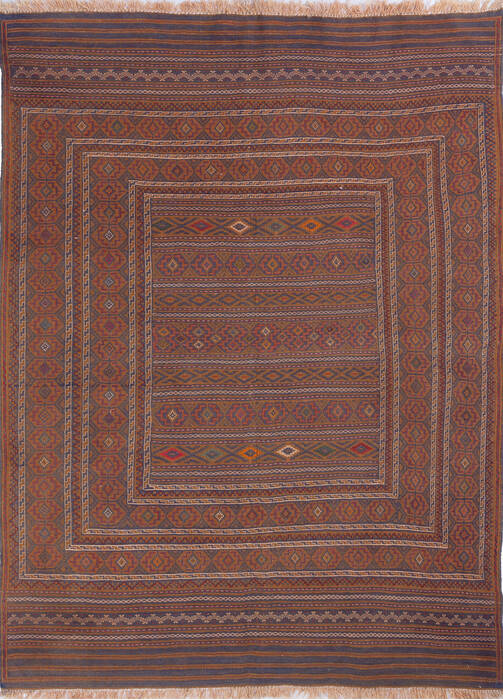 Kilim Red Hand Knotted 45 X 60 Area Rug 700-146237 Image 0