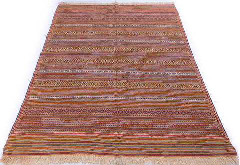 Kilim Multicolor Hand Knotted 44 X 60 Area Rug 700-146238 Image 1