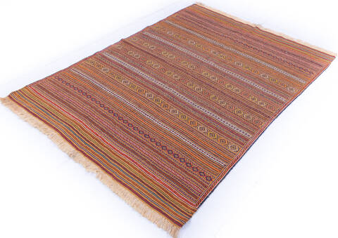 Kilim Multicolor Hand Knotted 44 X 60 Area Rug 700-146238 Image 2