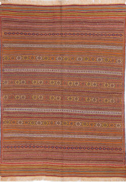 Kilim Multicolor Hand Knotted 4'4" X 6'0"  Area Rug 700-146238