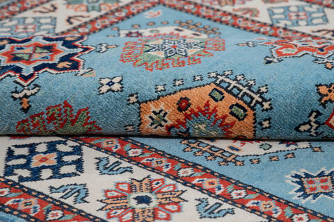 Kazak Blue Hand Knotted 310 X 57 Area Rug 700-146242 Image 3