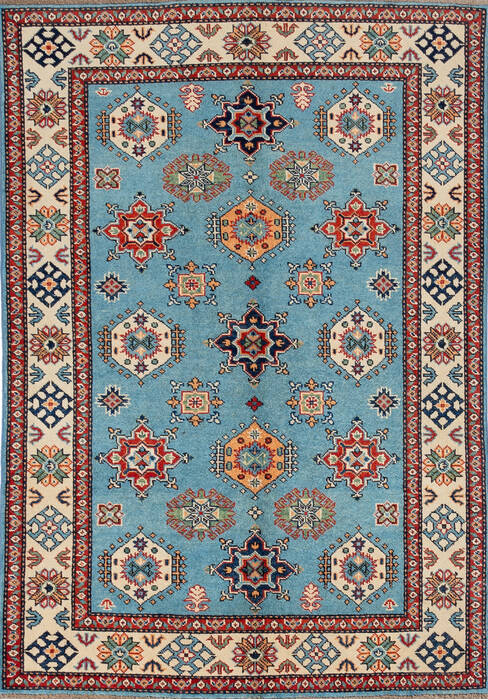 Kazak Blue Hand Knotted 310 X 57 Area Rug 700-146242 Image 0