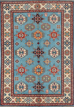 Kazak Blue Hand Knotted 3'10" X 5'7"  Area Rug 700-146242