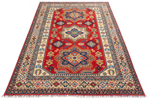 Kazak Red Hand Knotted 65 X 102 Area Rug 700-146247 Image 1