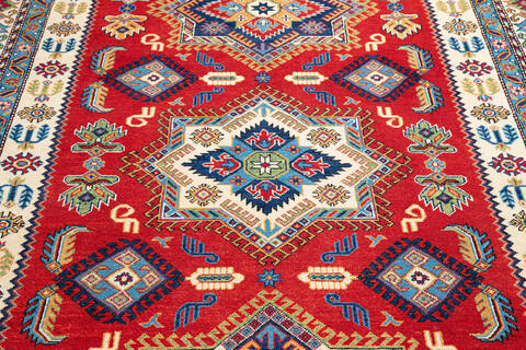 Kazak Red Hand Knotted 65 X 102 Area Rug 700-146247 Image 2
