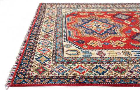 Kazak Red Hand Knotted 65 X 102 Area Rug 700-146247 Image 4