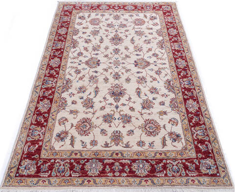 Chobi Beige Hand Knotted 41 X 63 Area Rug 700-146263 Image 1