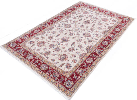 Chobi Beige Hand Knotted 41 X 63 Area Rug 700-146263 Image 2