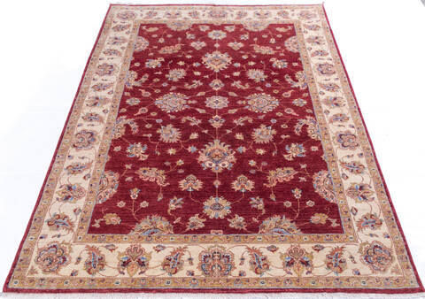 Chobi Red Hand Knotted 59 X 82 Area Rug 700-146264 Image 1
