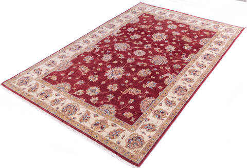Chobi Red Hand Knotted 59 X 82 Area Rug 700-146264 Image 2