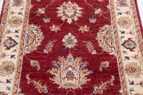 Chobi Red Runner Hand Knotted 29 X 102 Area Rug 700-146271 Image 3