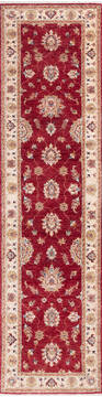 Afghan Chobi Red Runner 10 to 12 ft Wool Carpet 146271