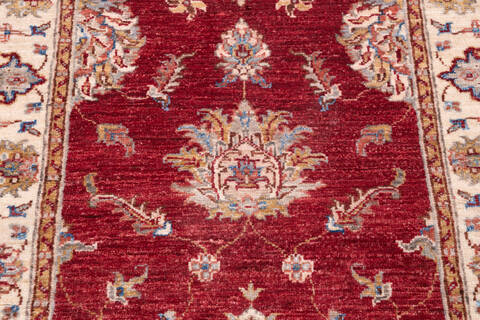 Chobi Red Runner Hand Knotted 28 X 84 Area Rug 700-146274 Image 3