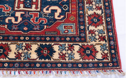 Kazak Red Hand Knotted 33 X 411 Area Rug 700-146283 Image 4