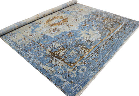 Modern Multicolor Hand Knotted 80 X 100 Area Rug 902-146288 Image 4