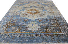 Modern Multicolor Hand Knotted 8'0" X 10'0"  Area Rug 902-146288
