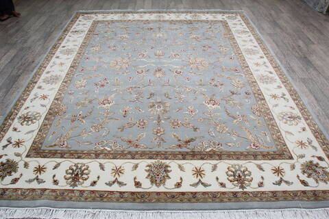 Jaipur Blue Hand Knotted 81 X 101 Area Rug 905-146292 Image 1