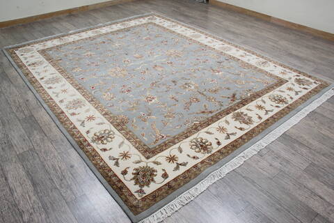 Jaipur Blue Hand Knotted 81 X 101 Area Rug 905-146292 Image 2