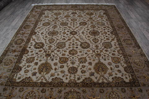 Jaipur White Hand Knotted 81 X 102  Area Rug 905-146319 Image 10