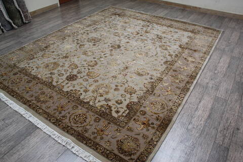 Jaipur White Hand Knotted 81 X 102  Area Rug 905-146319 Image 3