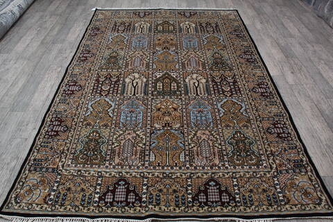 Bakhtiar Black Hand Knotted 510 X 810 Area Rug 905-146323 Image 10
