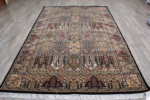 Hamedan Black Hand Knotted 62 X 92 Area Rug 905-146324 Image 1