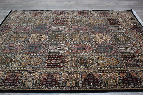 Hamedan Black Hand Knotted 62 X 92 Area Rug 905-146324 Image 4