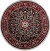 Kashan Black Round Hand Knotted 60 X 60  Area Rug 905-146326 Thumb 0