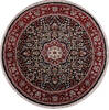 Kashan Black Round Hand Knotted 60 X 60 Area Rug 905-146326 Thumb 0