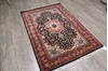 Kashan Black Hand Knotted 40 X 60  Area Rug 905-146327 Thumb 2