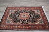 Kashan Black Hand Knotted 40 X 60  Area Rug 905-146327 Thumb 3