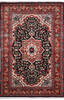 Kashan Black Hand Knotted 40 X 60  Area Rug 905-146327 Thumb 0