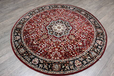 Kashan Red Round Hand Knotted 62 X 62 Area Rug 905-146328 Image 3
