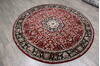 Kashan Red Round Hand Knotted 62 X 62 Area Rug 905-146328 Thumb 2