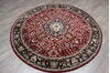 Kashan Red Round Hand Knotted 62 X 62 Area Rug 905-146328 Thumb 3