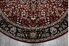Kashan Red Round Hand Knotted 62 X 62 Area Rug 905-146328 Thumb 5