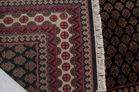 Bokhara Black Hand Knotted 511 X 811 Area Rug 905-146330 Image 11