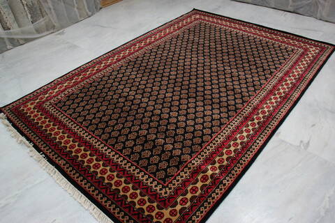 Bokhara Black Hand Knotted 511 X 811 Area Rug 905-146330 Image 3