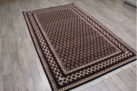 Bokhara Black Hand Knotted 53 X 83 Area Rug 905-146331 Image 2
