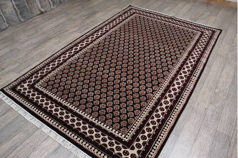 Bokhara Black Hand Knotted 53 X 83 Area Rug 905-146331 Image 3