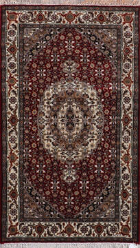 Mahi Red Hand Knotted 3'1" X 5'2"  Area Rug 905-146334