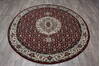 Mahi Red Round Hand Knotted 62 X 63  Area Rug 905-146336 Thumb 5