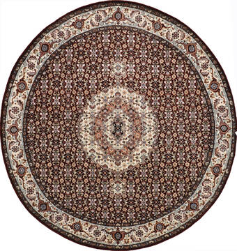 Indian Mahi Red Round 5 to 6 ft Wool Carpet 146338